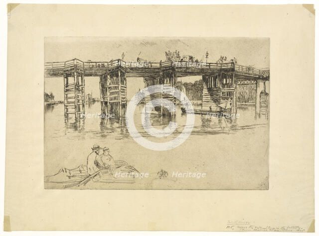 Old Putney Bridge, 1879. Creator: James Abbott McNeill Whistler.