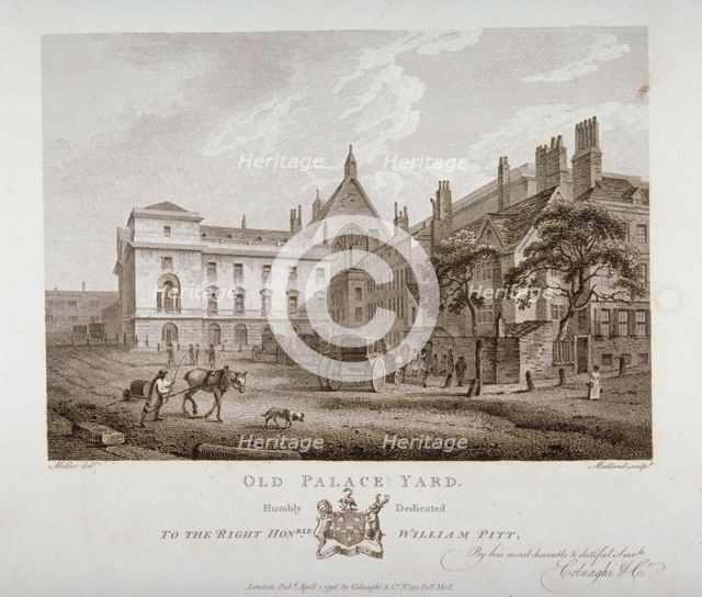 Old Palace Yard, Westminster, London, 1796. Artist: Thomas Medland