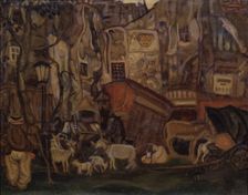 Old Paris, 1913. Artist: Grigoriev, Boris Dmitryevich (1886-1939)