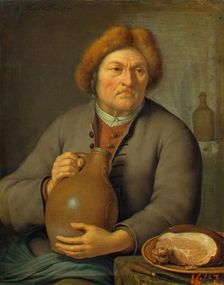 Old Peasant Holding a Jug, 1731. Creator: Frans van Mieris II