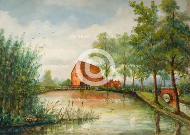 Old Pebble Mill Pool, Birmingham, (19th century).  Creator: J. Booth.