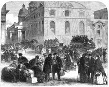 Old Pensioners leaving Greenwich Hospital, 1865. Creator: Unknown