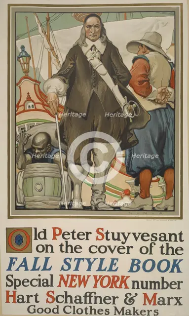 Old Peter Stuyvesant on the cover of the Fall style book, c1911. Creator: Unknown.