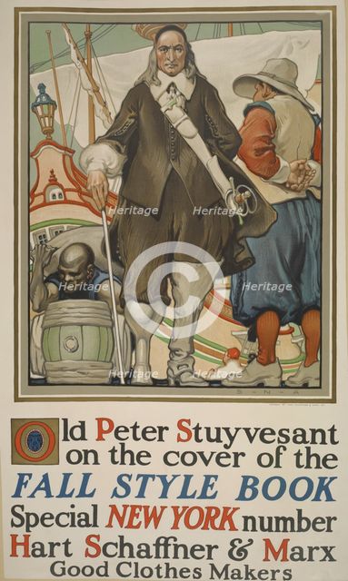 Old Peter Stuyvesant on the cover of the Fall style book, c1911. Creator: Unknown.