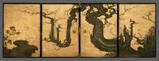 Old Plum, 1646. Creator: Kano Sansetsu