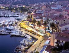 Old port from the Citadel, Calvi, Corsica, France. Creator: Peter Thompson