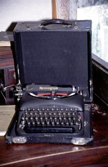 Old Remington typewriter in the Railway Museum in Squamish