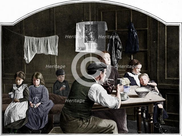 Old room in Slumland, London, c1900 (1901). Artist: Unknown.