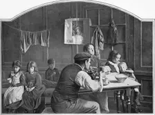 Old room in Slumland, London, c1900 (1901)