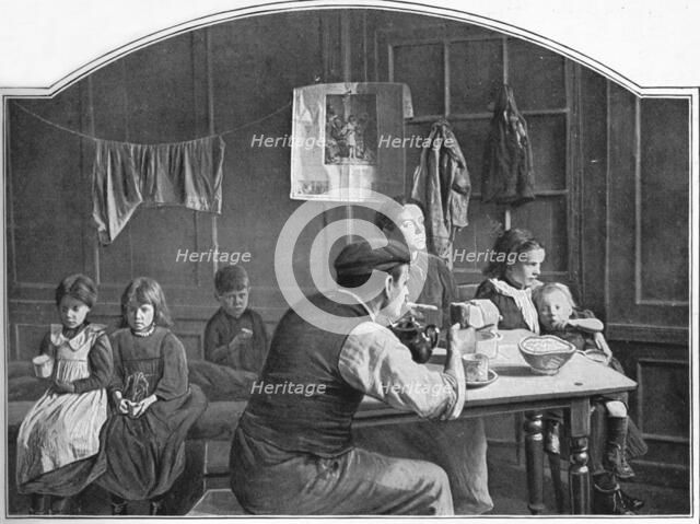 Old room in Slumland, London, c1900 (1901). Artist: Unknown.