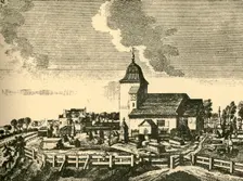 Old St. Pancras Churchyard c1780, (1925). Creator: Unknown