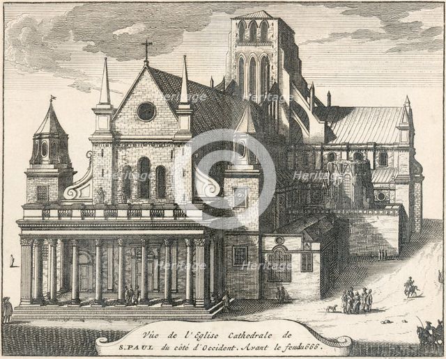 Old St Paul's Cathedral, City of London, 17th century (1707). Artist: Unknown.