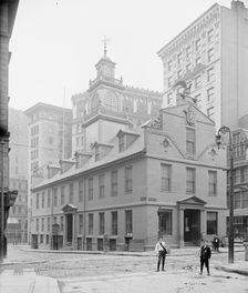Old State House from Washington St., Boston, Mass., between 1900 and 1906. Creator: Unknown