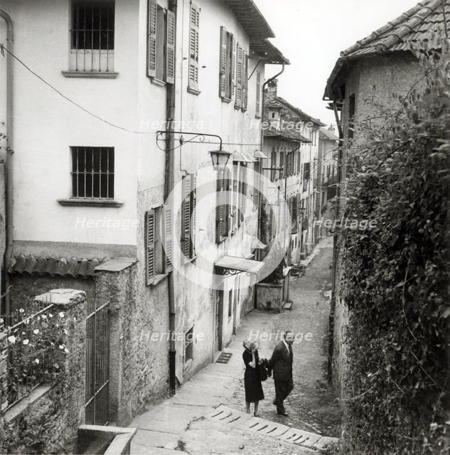 Old street in Orta San Giulio, Lake Orta, Italy, c1955.  Creator: Arthur Charles Kirby Ware.