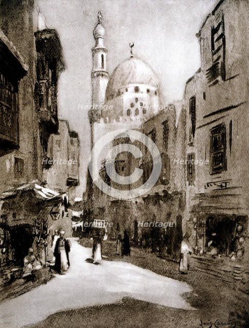 Old street in sunlight, Cairo, Egypt, 1928. Artist: Louis Cabanes