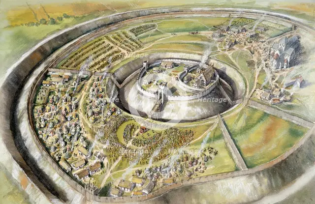 Old Sarum, 1086, (c1990-2010). Artist: Peter Dunn.