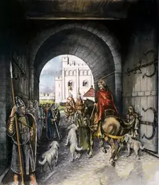 Old Sarum gatehouse entrance, 1140, (c1990-2010). Artist: Peter Dunn