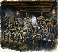 Old Sarum great tower basement, c1130, (c1990-2010). Artist: Peter Dunn