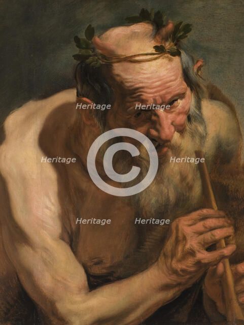 Old satyr holding a flute. Creator: Jacob Jordaens.