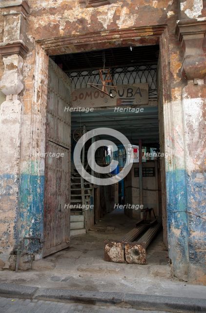 Old semi-ruined building, Havana, Cuba, 2024. Creator: Ethel Davies.