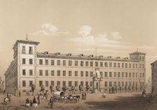 Old Seminary of Nobles, later transformed into the Military Hospital, engraving, 1870
