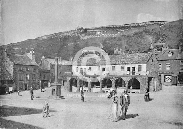 'Old Shambles and Market Place, Settle', c1896. Artist: Anthony Horner.
