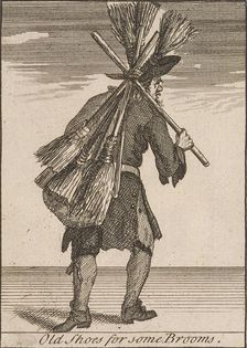 Old Shoes for some Brooms Cries of London, (c1688?). Artist: Anon