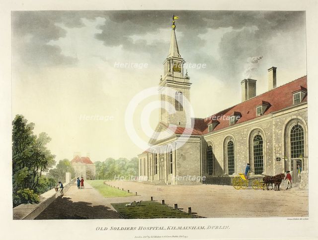 Old Soldiers Hospital, Kilmainham, Dublin, published February 1794. Creator: James Malton.