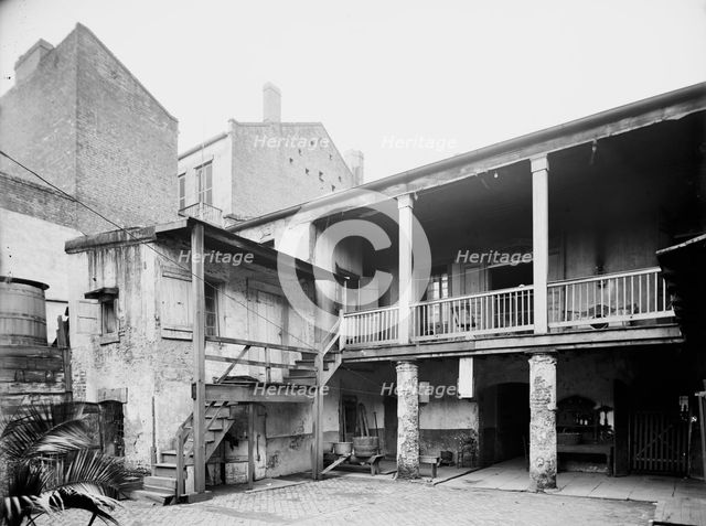 Old Spanish courtyard, New Orleans, Louisiana, between 1900 and 1910. Creator: Unknown.