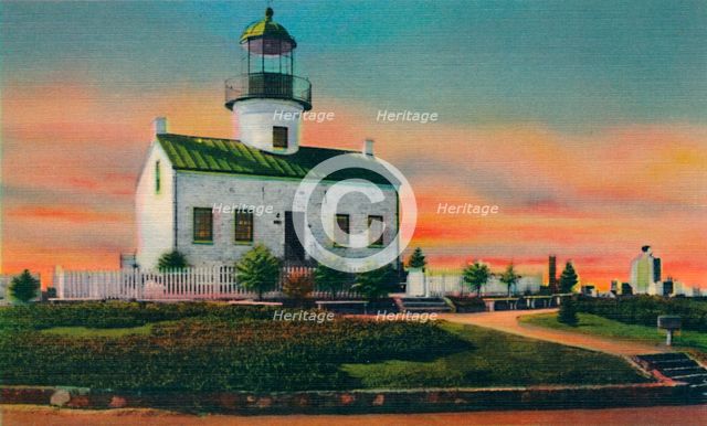 'Old Spanish Lighthouse, Built 1850. San Diego, California', c1941. Artist: Unknown.