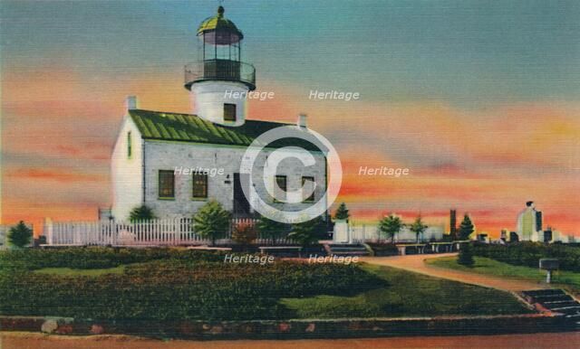 'Old Spanish Lighthouse, Built 1850. San Diego, California', c1941. Artist: Unknown.