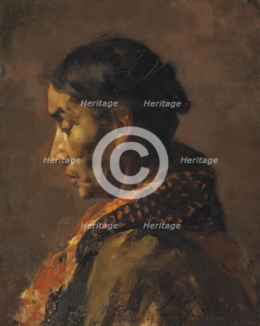 Old Spanish Woman, 1891. Creator: Enrique Jaraba Jimenez.