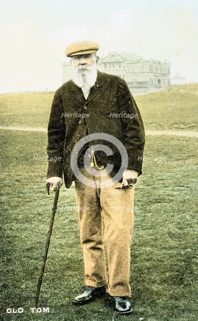 Old Tom Morris, Scottish golfer, postcard, 1900. Creator: Unknown.