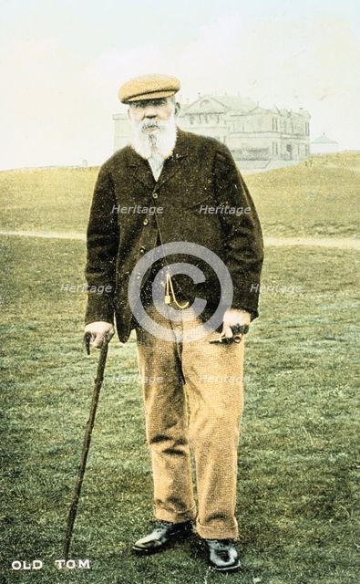 Old Tom Morris, Scottish golfer, postcard, 1900. Creator: Unknown.