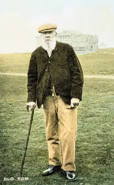 Old Tom Morris, Scottish golfer, postcard, 1900. Creator: Unknown