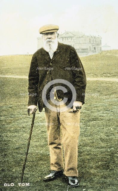 Old Tom Morris, Scottish golfer, postcard, 1900. Artist: Unknown
