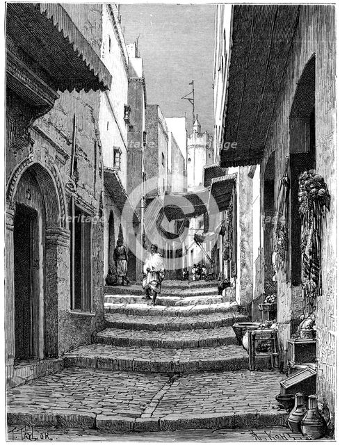 Old town, Algiers, c1890. Artist: Armand Kohl