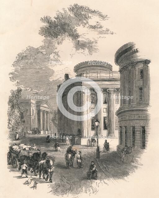 'Old Town Hall and Commercial Buildings, Leeds', c19th century. Artist: Unknown.