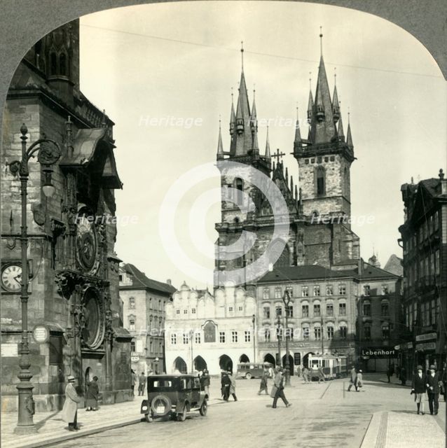 'Old Town Square and Teyn Church, Praha, Czechoslovakia', c1930s. Creator: Unknown.