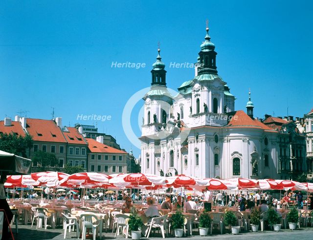 Old town square, Prague, Czech Republic. Creator: Peter Thompson.