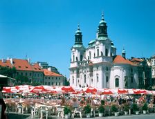 Old town square, Prague, Czech Republic. Creator: Peter Thompson