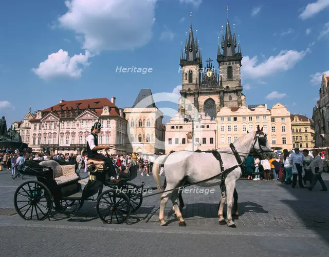 Old Town square, Prague, Czech Republic.  Creator: Peter Thompson.