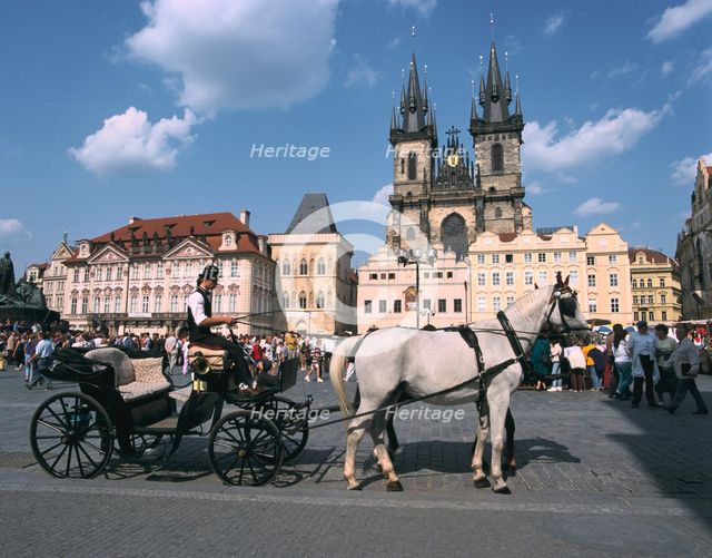 Old Town square, Prague, Czech Republic.  Creator: Peter Thompson.