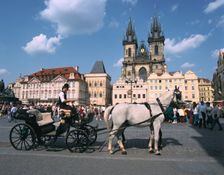 Old Town square, Prague, Czech Republic. Creator: Peter Thompson