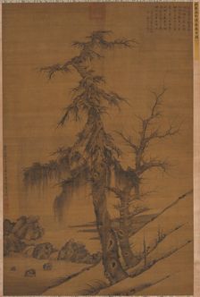 Old Trees by a Cool Spring, 1326. Creator: Li Shixing (Chinese, 1283-1328)