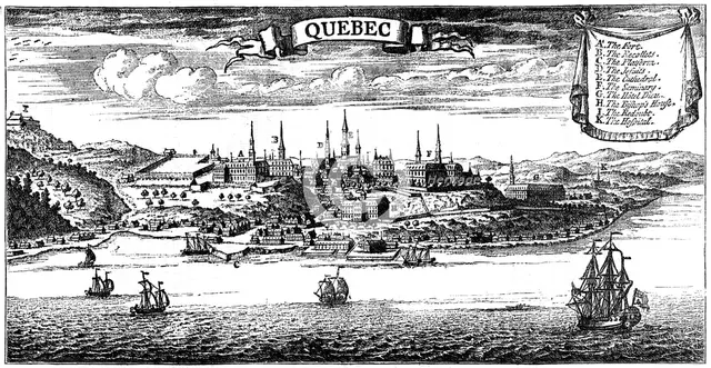 Old view of Quebec, 1730 (c1880). Artist: Unknown