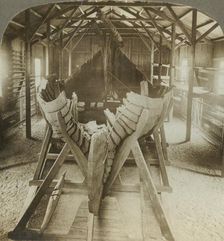 Old Viking ship - explorer of northern seas and burial boat of Norse chief, Christiania, Norway c Creator: Unknown
