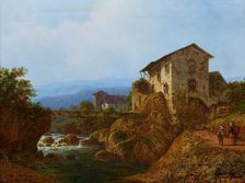 Old Village Bridge, undated. (c1820-1860) Creator: August Piepenhagen