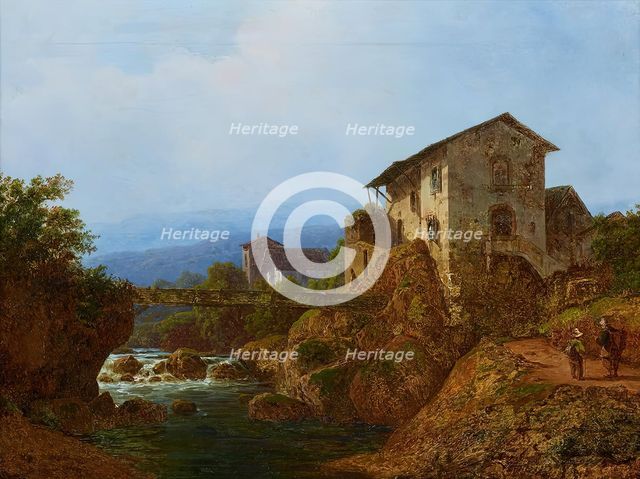 Old Village Bridge, undated. (c1820-1860) Creator: August Piepenhagen.