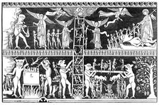 Old wall-painting in Chaldon Church, Surrey, 1872. Creator: Unknown